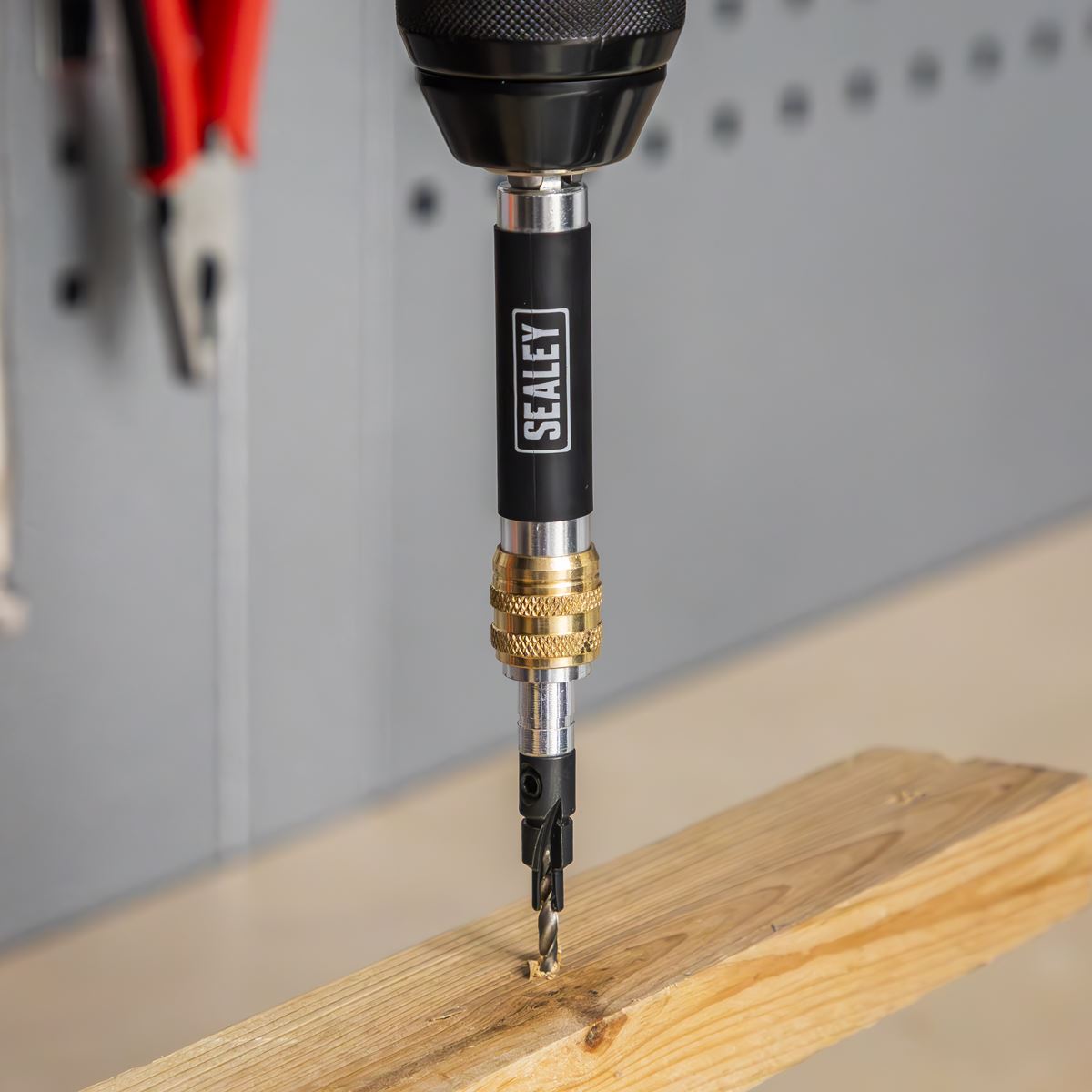 Sealey Flip Over Screwdriver Countersink Set 4pc Quick Change 1/4" Shank FDS4