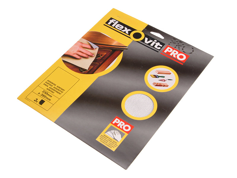 Flexovit Silicon Carbide Finishing Sanding Sheets 230 x 280mm E-Coarse 80g (3) FLV26296