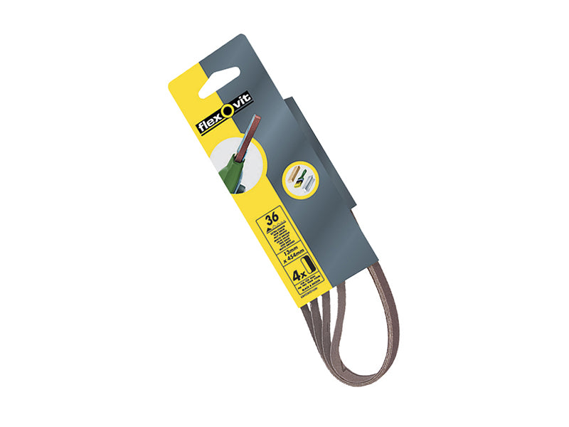 Flexovit Powerfile Sanding Belt 454mm x 13mm Coarse 50g (Pack 4) FLV26438