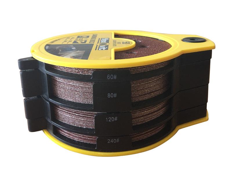 Flexovit Hook & Loop Sanding Disc 125mm Assorted (Dispenser 50) FLV747046