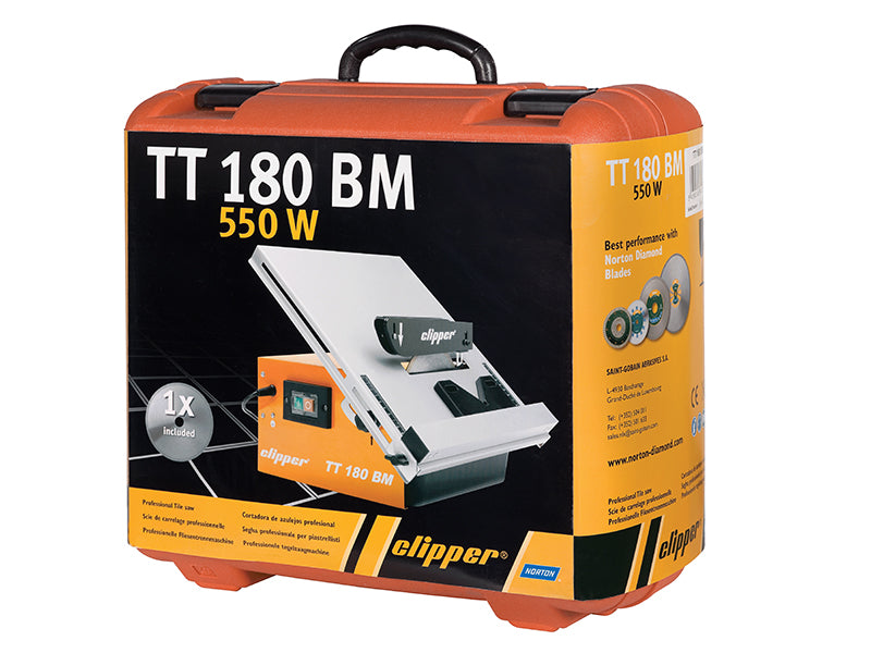 Flexovit TT180BM Water Cooled Pro Tile Cutter in Carry Case 550W 240V FLVTT180BM