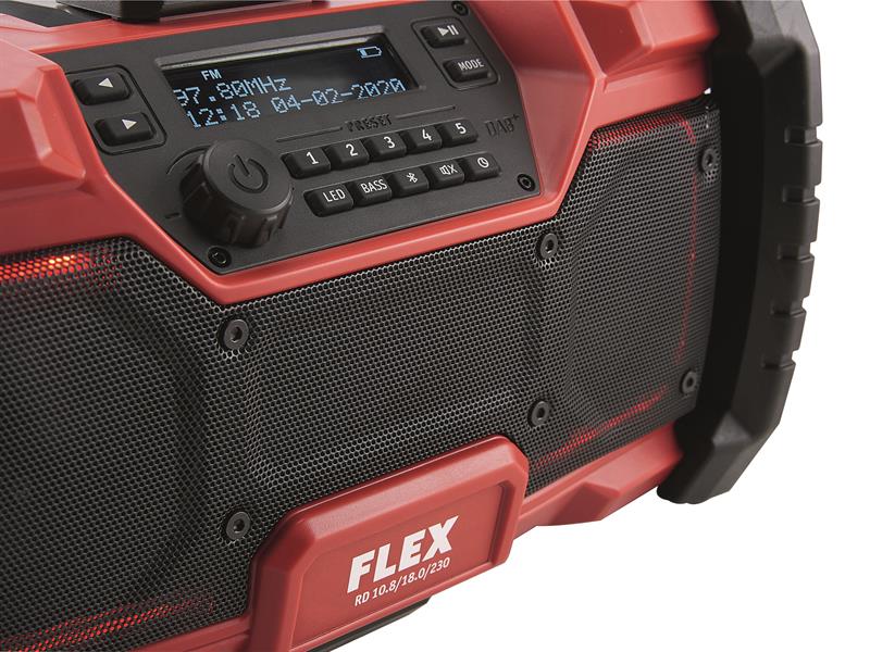 Flex Power Tools RD 10.8/18.0/230 Cordless Radio 240V & Li-ion Bare Unit FLXRD1018N