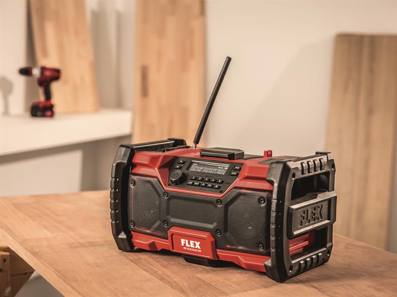 Flex Power Tools RD 10.8/18.0/230 Cordless Radio 240V & Li-ion Bare Unit FLXRD1018N