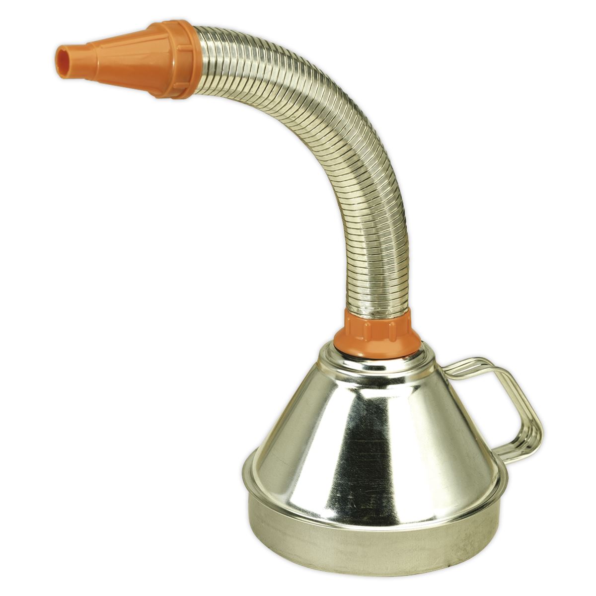 Sealey Funnel Metal with Flexible Spout & Filter �160mm FM16F