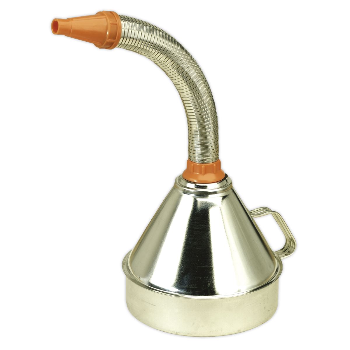 Sealey Funnel Metal with Flexible Spout & Filter �200mm FM20F