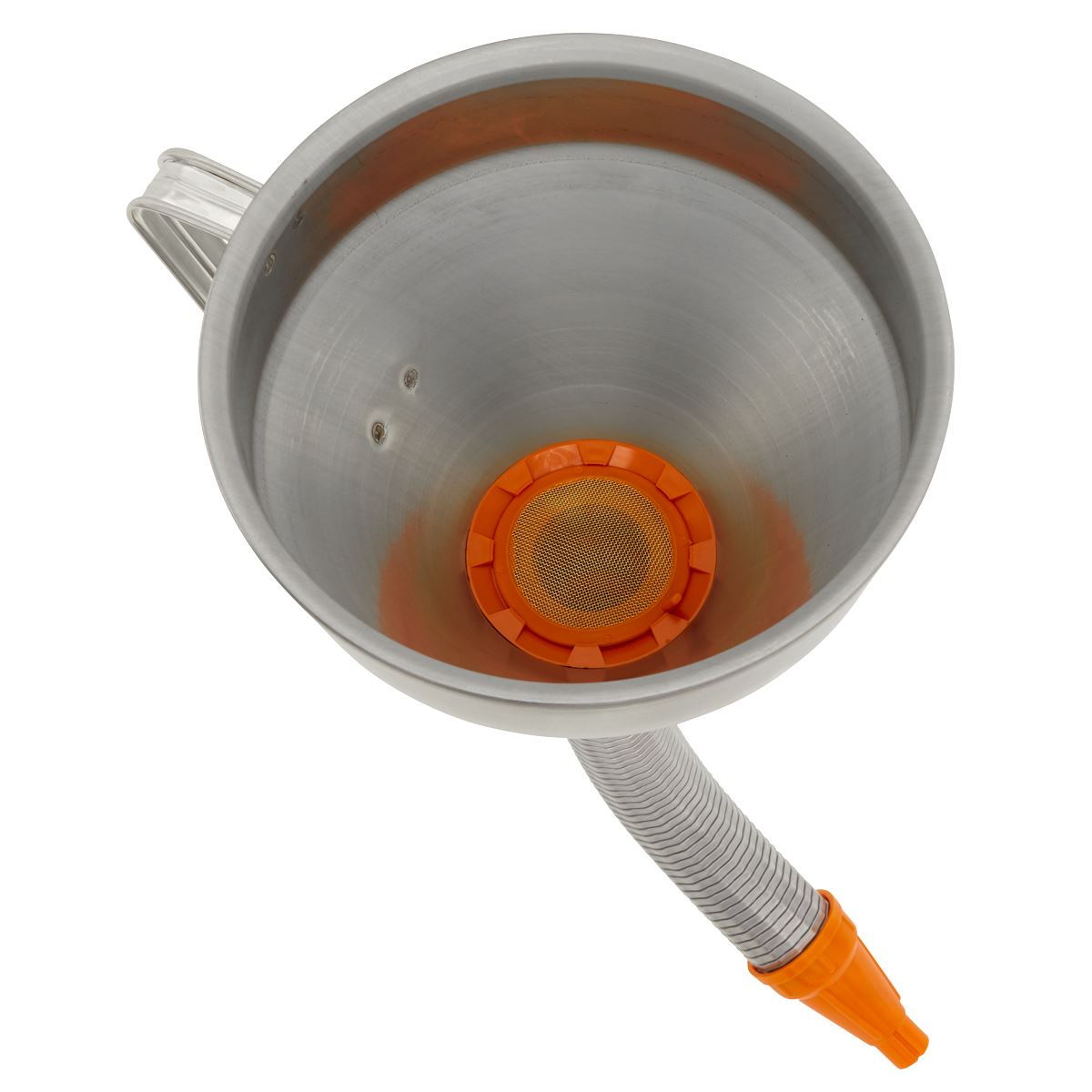 Sealey Funnel Metal with Flexible Spout & Filter �200mm FM20F