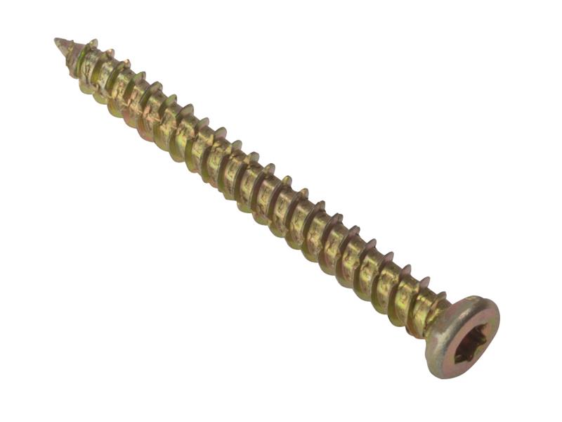 ForgeFix Concrete Frame Screw ZYP 7.5 x 122mm Box 100 FORCFS122YN