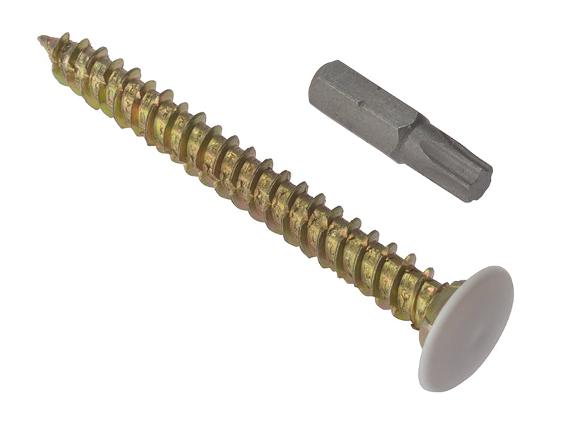 ForgeFix Concrete Frame Screw TORX® Compatible High-Low Thread ZYP 7.5 x 102mm Box 100 FORCFS102