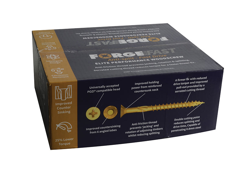 ForgeFix ForgeFast Pozi Compatible Wood Screw Forge Pack 1800 Piece FORFFPPACK