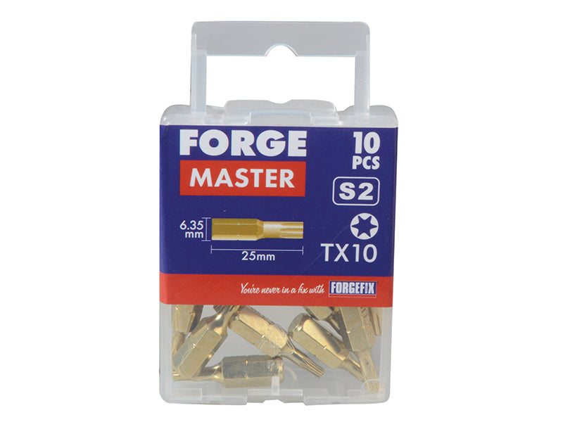 ForgeFix TORX® Compatible Bit T10 x 25mm (Pack 10) FORFM10TX10
