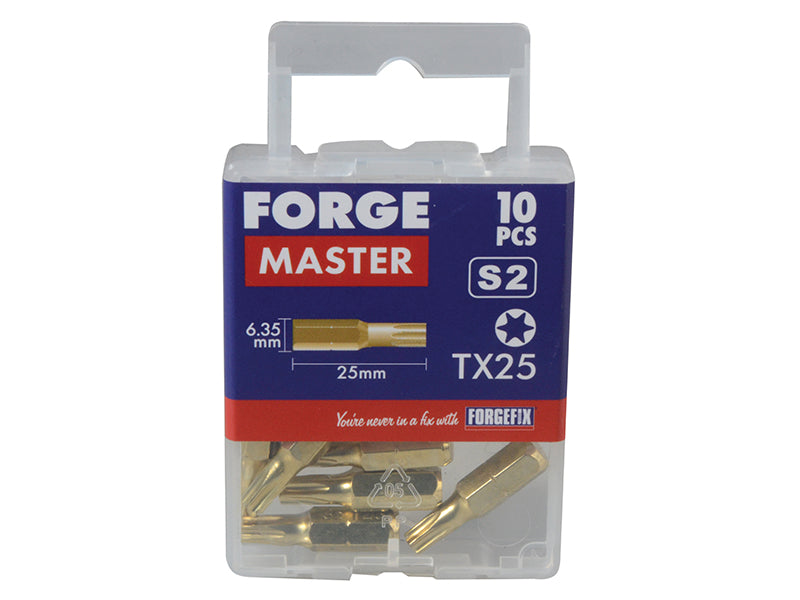 ForgeFix TORX® Compatible Bit T25 x 25mm (Pack 10) FORFM10TX25