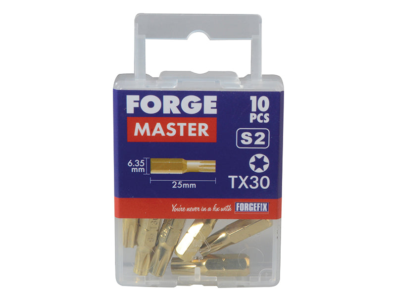 ForgeFix TORX® Compatible Bit T30 x 25mm (Pack 10) FORFM10TX30