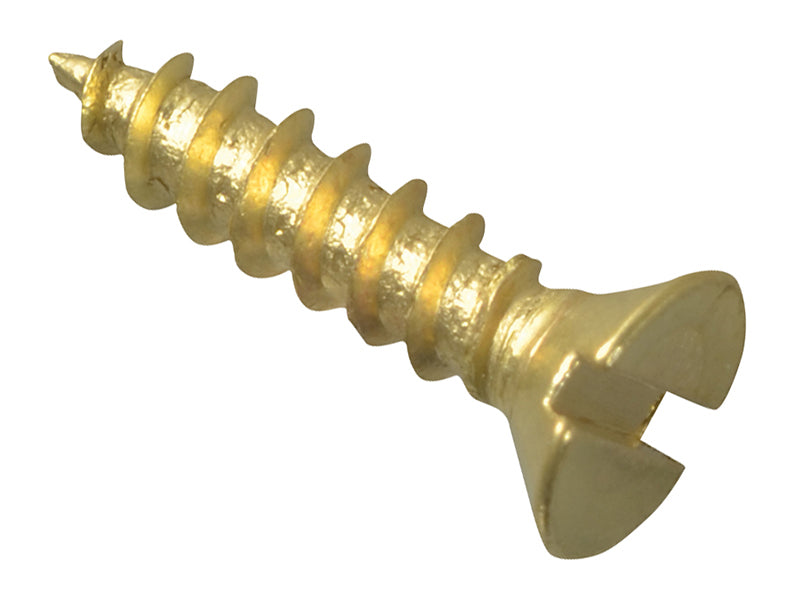 ForgeFix Wood Screw Slotted CSK Brass 1/2in x 4 Forge Pack 60 FORFPC124B