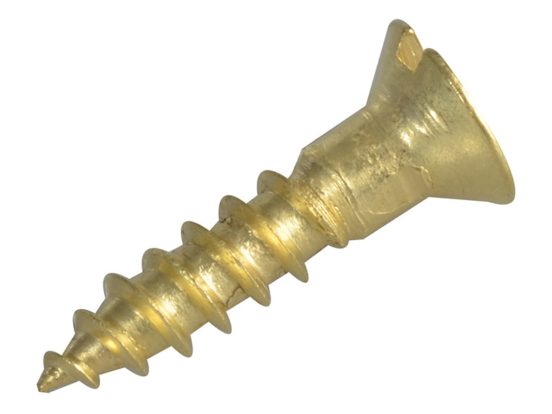 ForgeFix Wood Screw Slotted CSK Brass 5/8in x 6 Forge Pack 30 FORFPC586B