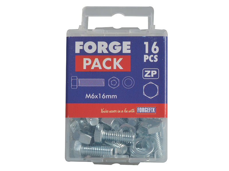 ForgeFix High Tensile Set Screw ZP M6 x 16mm Forge Pack 16 FORFPHBN616