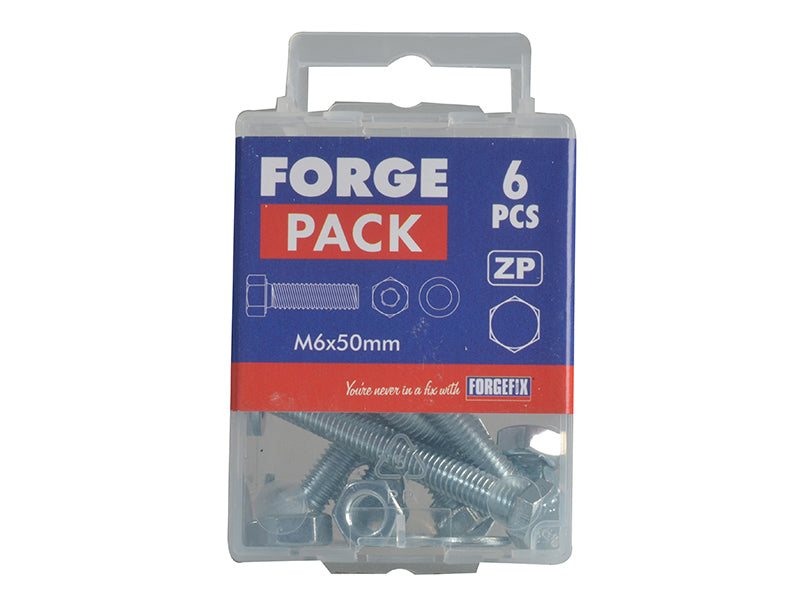 ForgeFix High Tensile Set Screw ZP M6 x 50mm Forge Pack 6 FORFPHBN650
