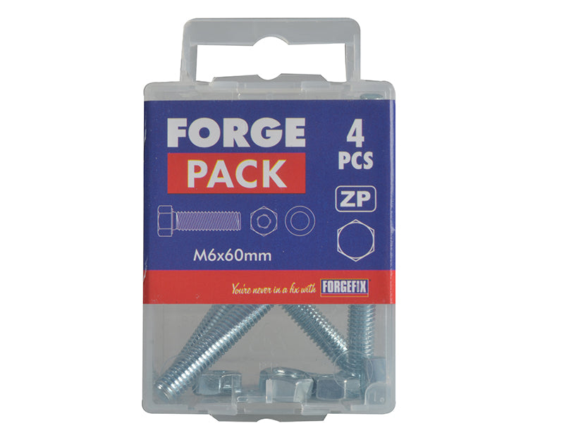 ForgeFix High Tensile Set Screw ZP M6 x 60mm Forge Pack 4 FORFPHBN660