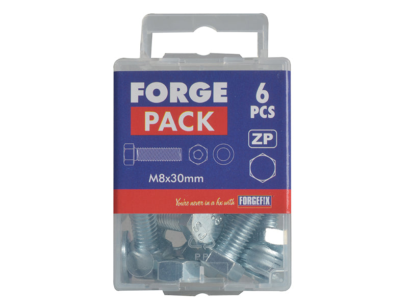 ForgeFix High Tensile Set Screw ZP M8 x 30mm Forge Pack 6 FORFPHBN830