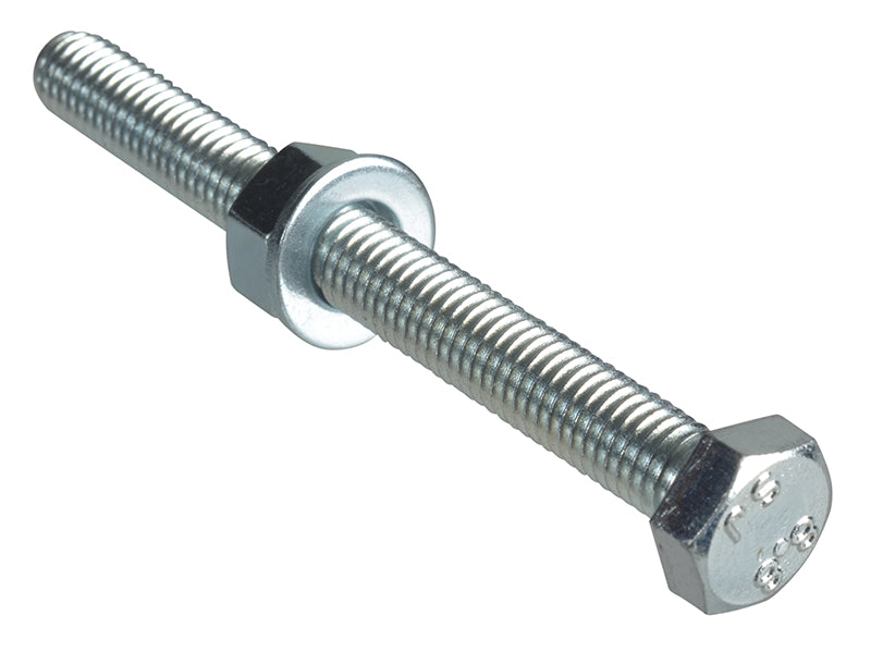 ForgeFix High Tensile Set Screw ZP M8 x 80mm Forge Pack 2 FORFPHBN880