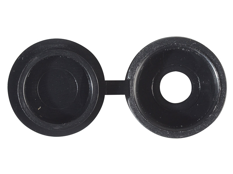 ForgeFix Hinged Cover Cap Black No.10-12 Bag 100 FORHCC2LM