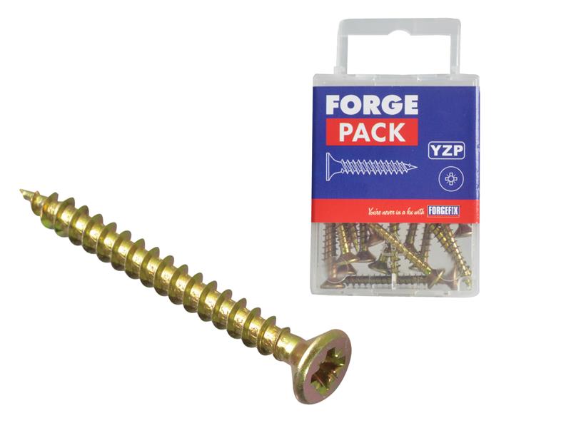 ForgeFix Multi-Purpose Pozi Compatible Screw CSK ST ZYP 4.0 x 40mm Forge Pack 20 FORFPMP440Y
