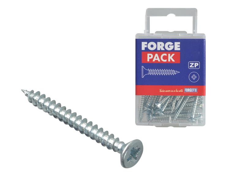 ForgeFix Multi-Purpose Pozi Compatible Screw CSK ST ZP 4.0 x 40mm Forge Pack 20 FORFPMP440Z