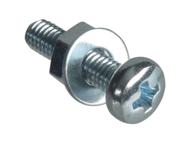 ForgeFix Machine Screw Pozi Compatible Pan Head ZP M3 x 12mm Forge Pack 25 FORFPMSPH312