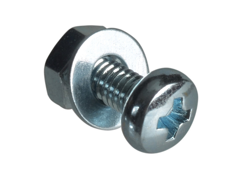 ForgeFix Machine Screw Pozi Compatible Pan Head ZP M3 x 8mm Forge Pack 30 FORFPMSPH38