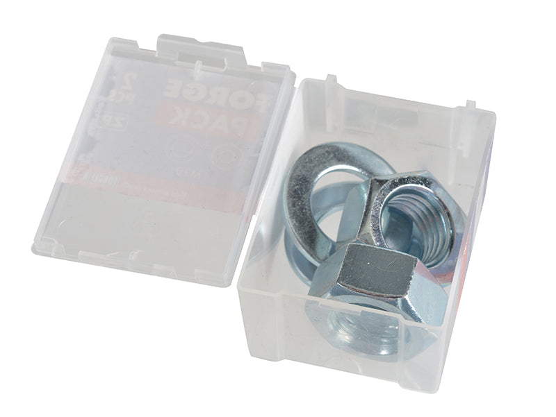 ForgeFix Hexagonal Nuts & Washers ZP M20 ForgePack 2 FORFPNUT20