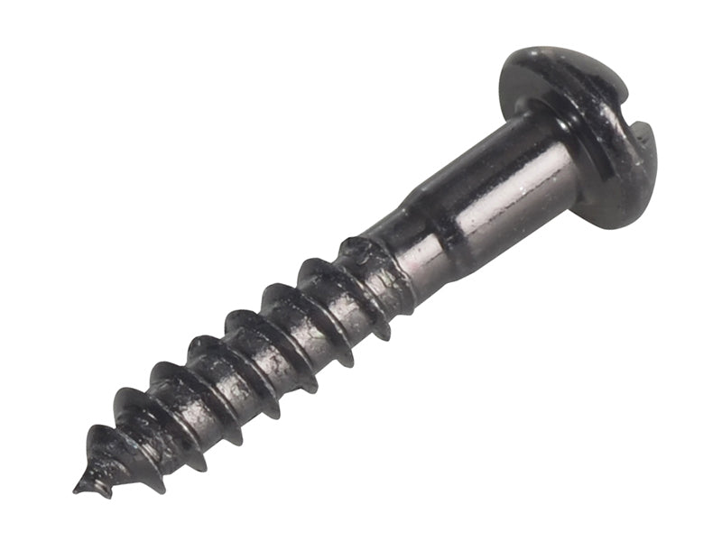 ForgeFix Wood Screw Slotted Round Head ST Black Japanned 3/4in x 6 Forge Pack 40 FORFPR346J