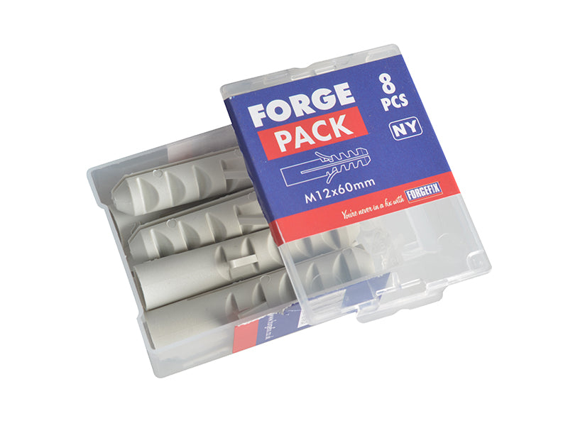 ForgeFix Nylon Expansion Wall Plug Rimless M12 x 60mm Forge Pack 8 FORFPRIM1260
