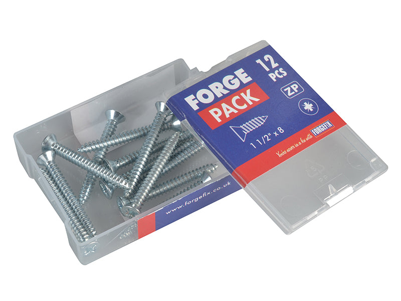 ForgeFix Self-Tapping Screw Pozi Compatible CSK ZP 1.1/4in x 8 ForgePack 15 FORFPSC1148Z