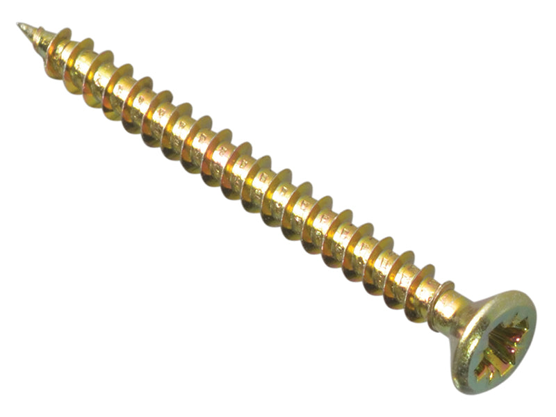 ForgeFix Multi-Purpose Pozi Compatible Screw CSK ST ZYP 3.5 x 50mm Box 200 FORMPS3550Y