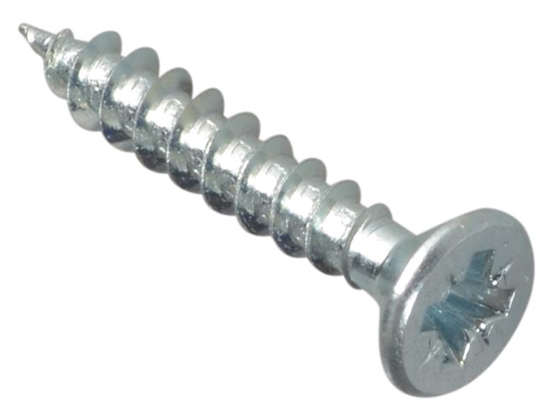 ForgeFix Multi-Purpose Pozi Compatible Screw CSK ST ZP 4 x 25mm Box 200 FORMPS425ZP