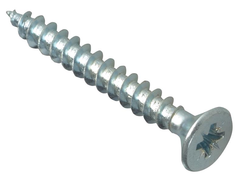 ForgeFix Multi-Purpose Pozi Compatible Screw CSK ST ZP 5 x 40mm Box 200 FORMPS540ZP