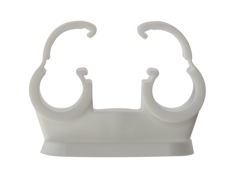 ForgeFix Pipe Clip Double Cliplock 15mm Box 50 FORPCDC15