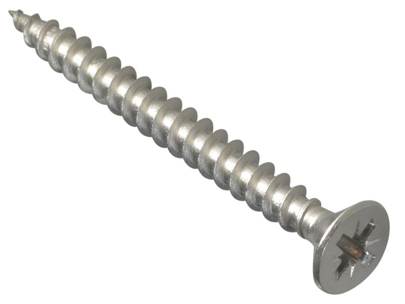 ForgeFix Multi-Purpose Pozi Compatible Screw CSK ST S/Steel 5.0 x 50mm Box 200 FORPOZI550S