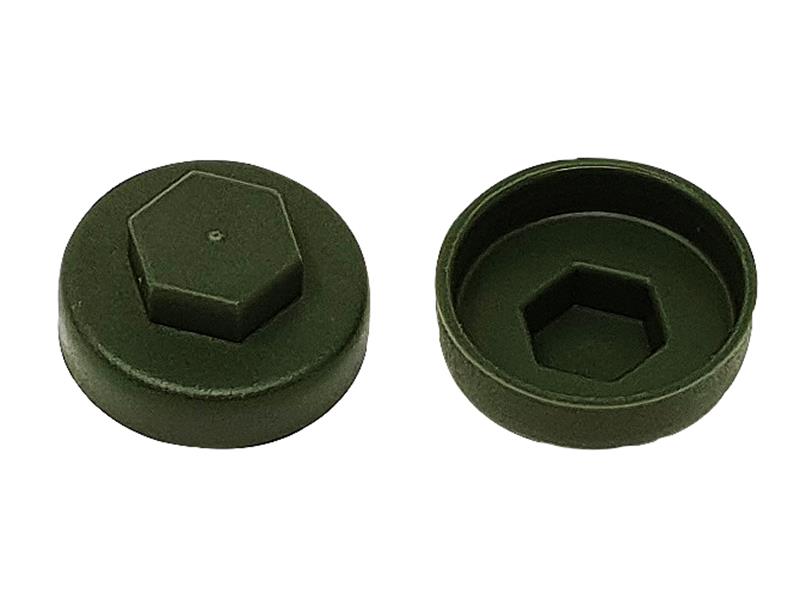 ForgeFix TechFast Cover Cap Olive Green 19mm (Pack 100) FORTFCC19OG