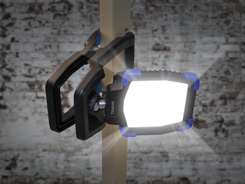 Faithfull Power Plus Rechargeable Clip Light 30W FPPCLIP30R