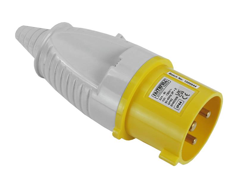 Faithfull Power Plus Yellow Plug 32A 110V FPPPLUG32AMP