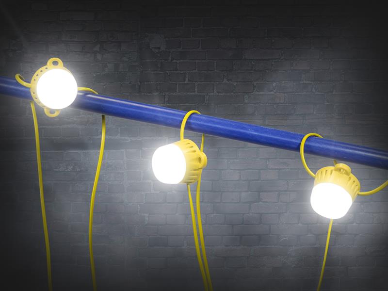 Faithfull Festoon Lights 10 LED Bulbs 110V 22m Power Plus FPPSLFESTL22