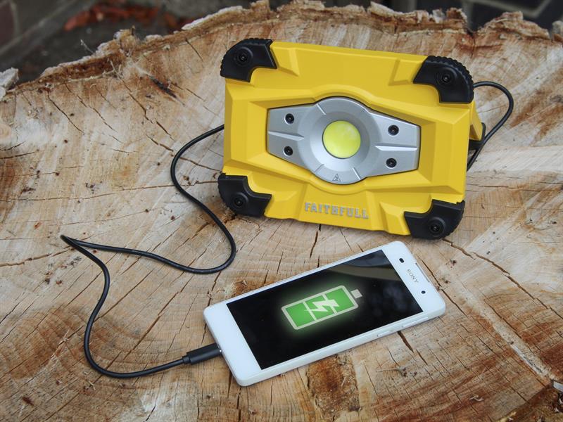 Faithfull Power Plus Rechargeable LED Work Light 20W FPPSLFF20WR