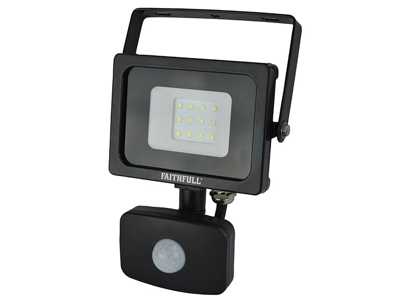 Faithfull Power Plus SMD LED Security Light with PIR 10W 800 lumen 240V FPPSLWM10S