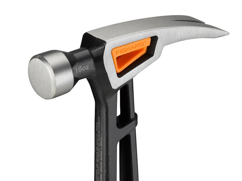 Fiskars IsoCore Finishing Nail Hammer 450g 16oz Soft Grip FSK1020213