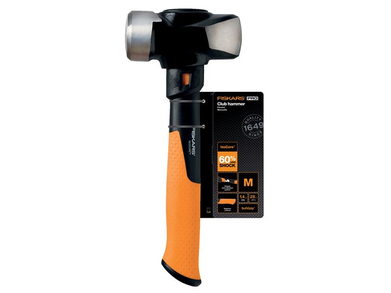 Fiskars IsoCore Club Hammer 1.3kg 3 lb Extra Large Dia Driving Head FSK1020217