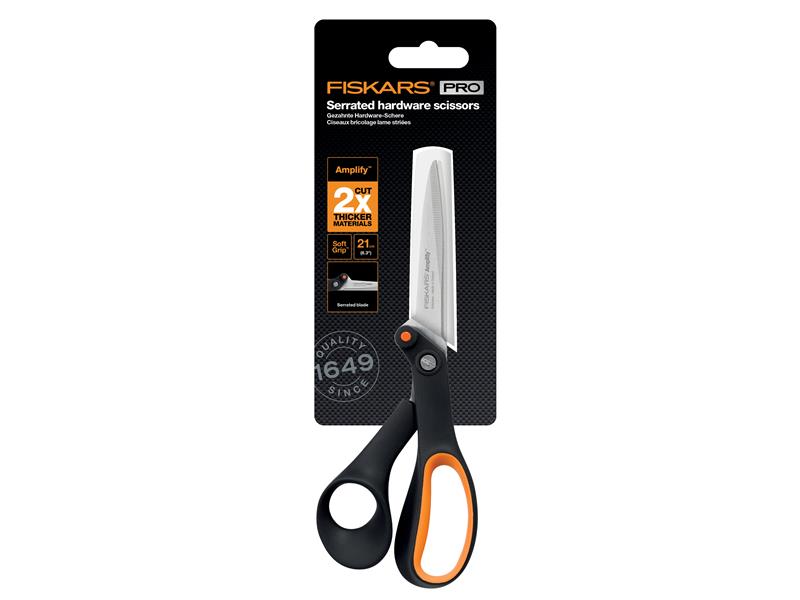 Fiskars Amplify Scissors 21cm Stainless Steel Blade Soft Grip Handle FSK1020224