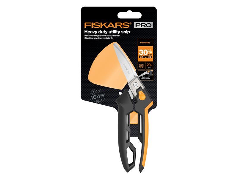 Fiskars Heavy Duty Utility Snips Stainless Steel Blade Serrated Edge FSK1027206