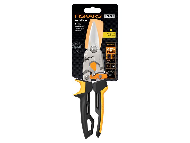 Fiskars Steel Cutting Aviation Snips Straight Cut 250mm 10in FSK1027207