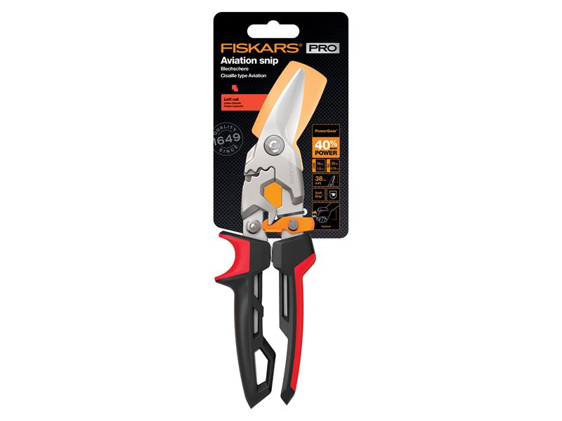 Fiskars Steel Cutting Aviation Snips Left Cut 250mm 10in FSK1027209