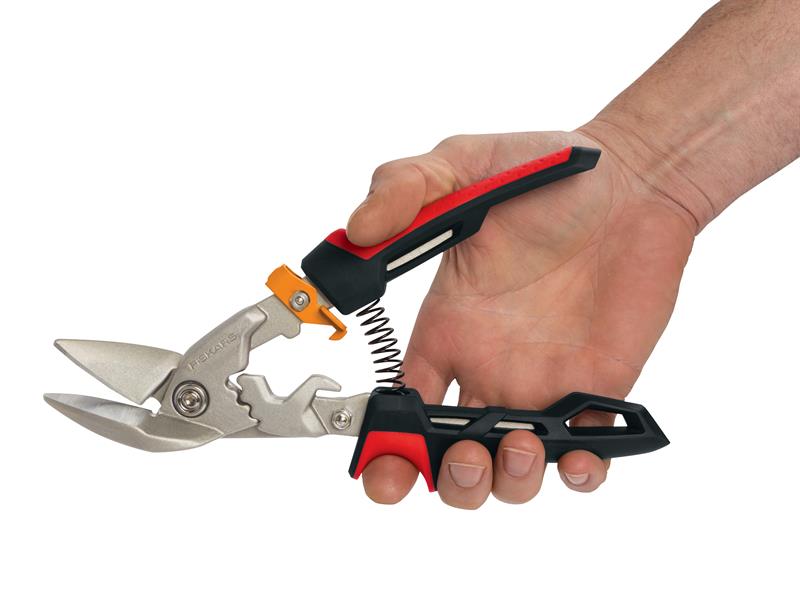 Fiskars Steel Cutting Aviation Snip Offset Left Cut 250mm 10in FSK1027211